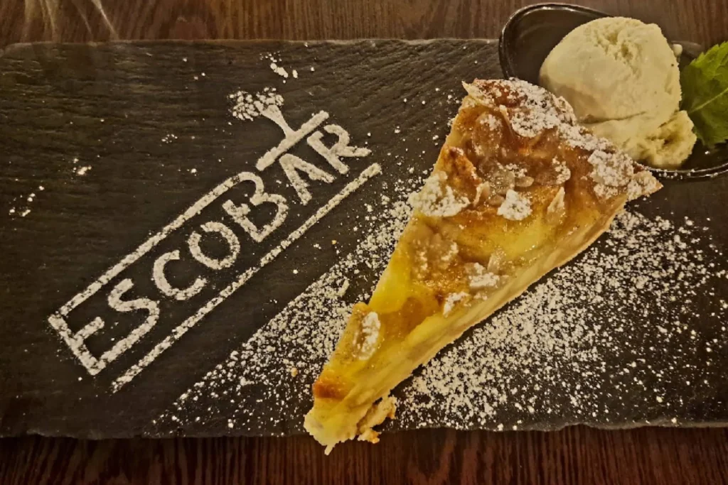 Signature dessert served at Escobar Bálna restaurant