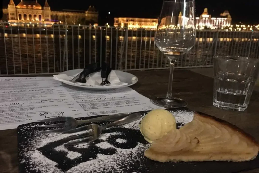 Evening drinks by the Danube at Escobar Bálna in Budapest